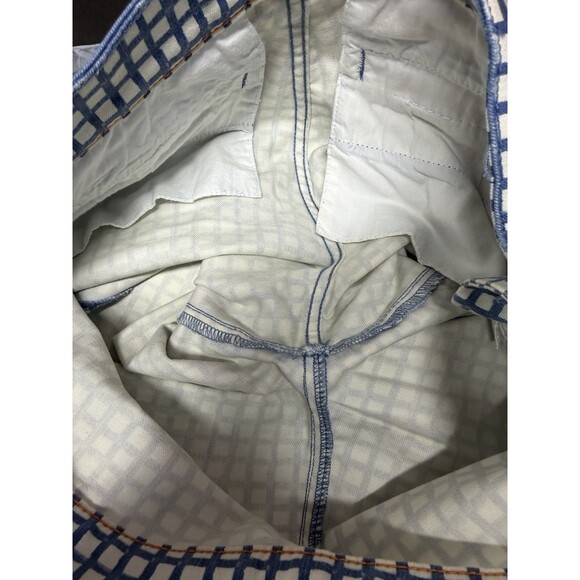 TORY BURCH Women’s  Pant CAPRIS Ankle Blue Haven Plaid Cotton Sz 26 - Picture 15 of 16